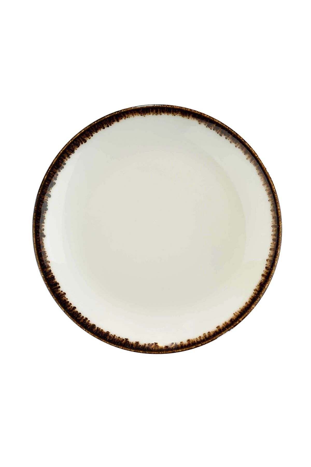 Bone Teos Krem Düz Tabak 21 Cm