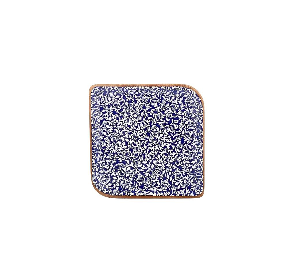 Edera Cobalt Arel 20 Cm Kare Plate 15*15 Cm