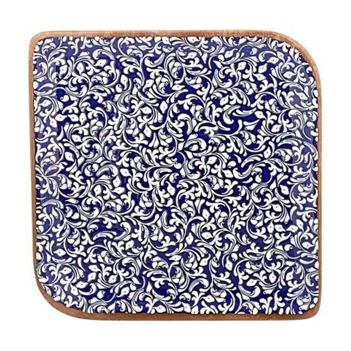 Edera Cobalt Arel 20 Cm Kare Plate 15*15 Cm