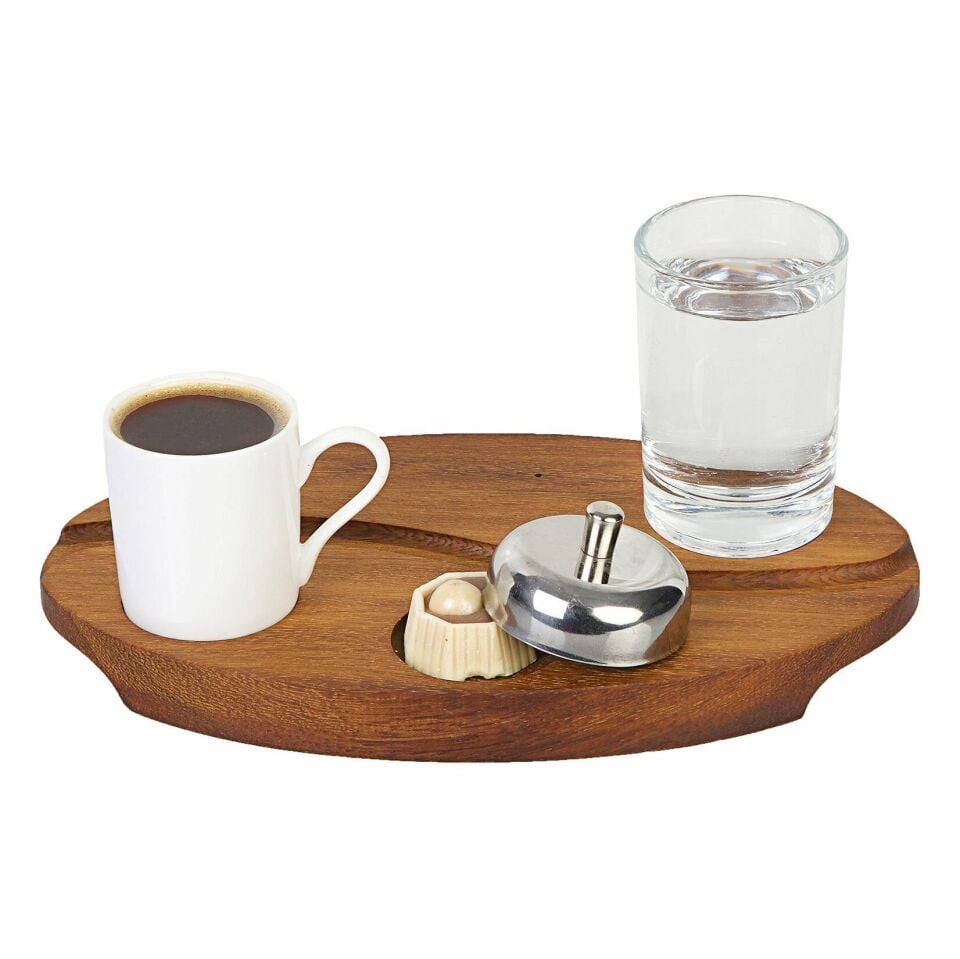 Ahşap Türk Kahve Sunum Seti 23*14 Cm