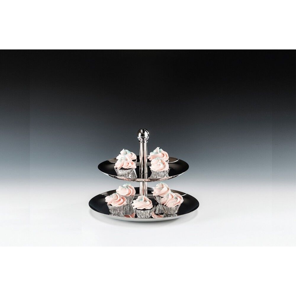 İki Katlı Çelik Pasta Teşhir Standı