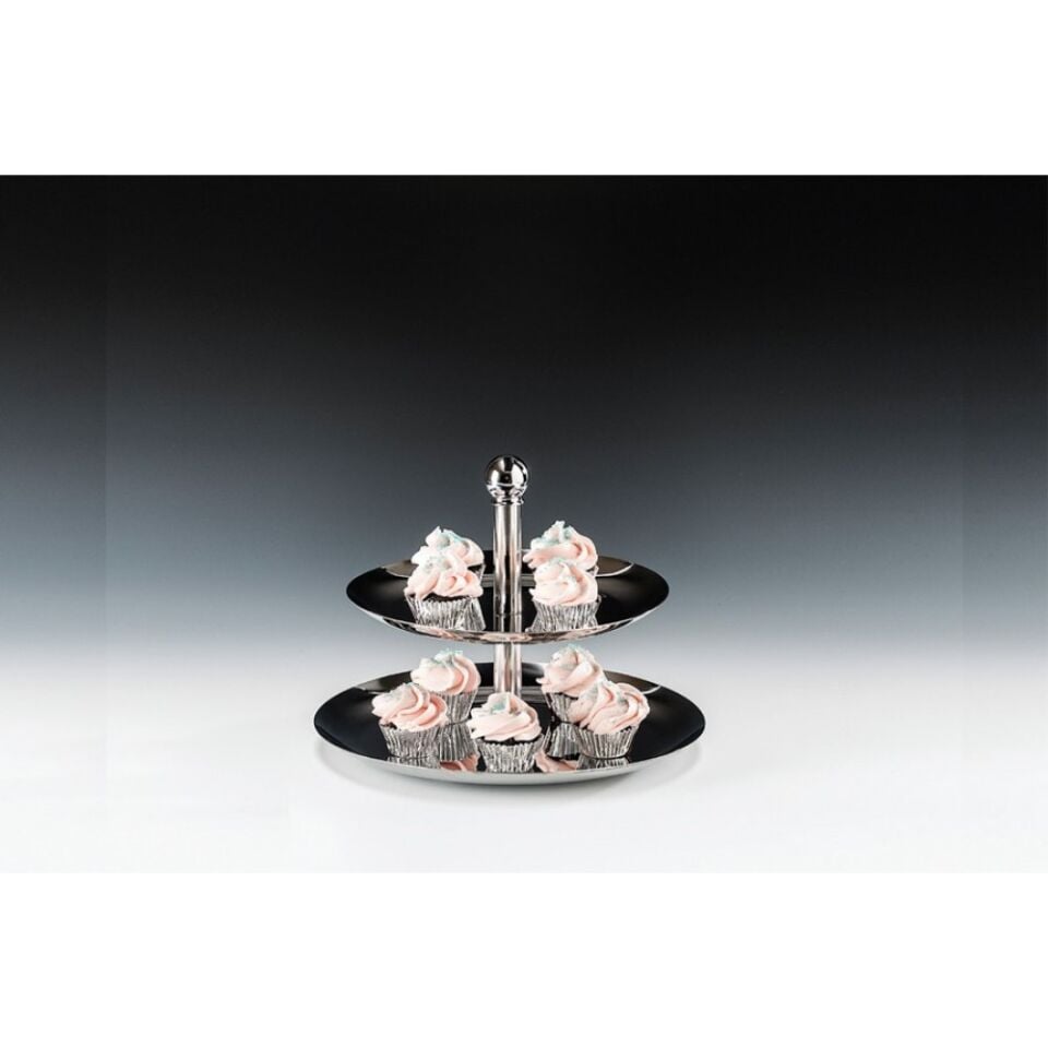 İki Katlı Çelik Pasta Teşhir Standı