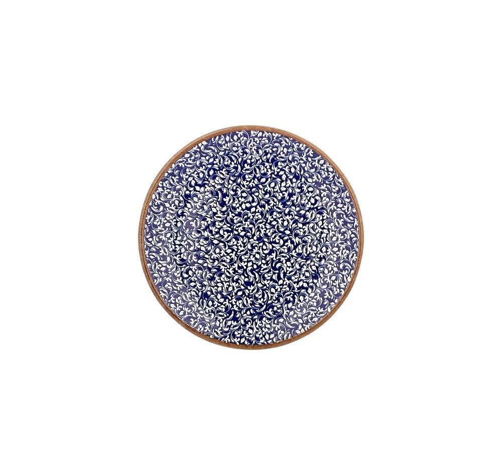 Edera Cobalt Zest Düz Tabak 19 Cm