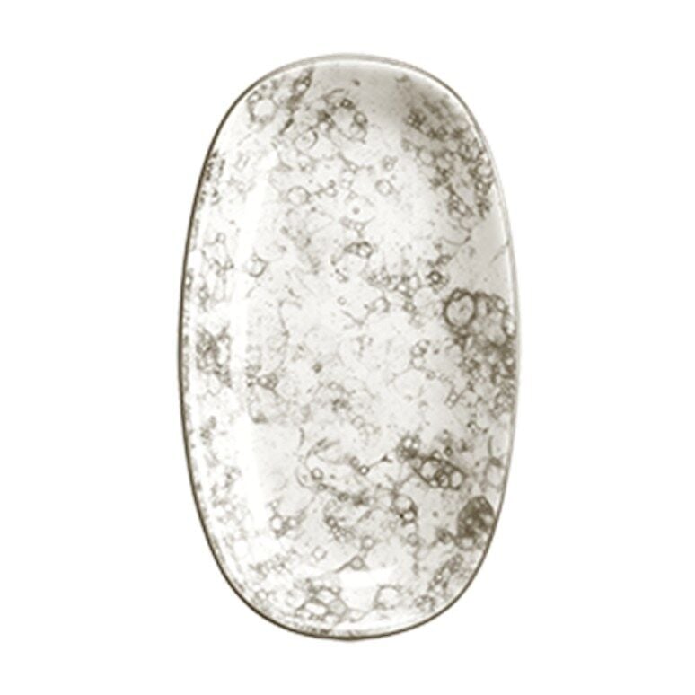 Rocks Brown Gourmet Oval Kayık Tabak 15*8.5 cm