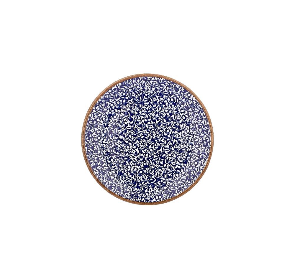Edera Cobalt Zest Düz Tabak 23 Cm