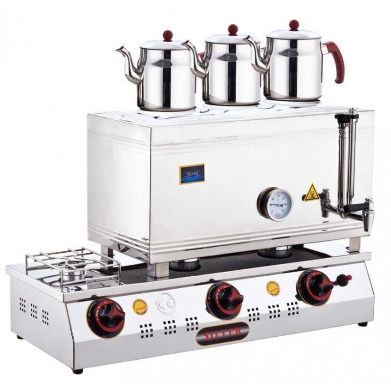 Işıkgaz LPG'li Üç Demlik Çay Ocağı 60'lık