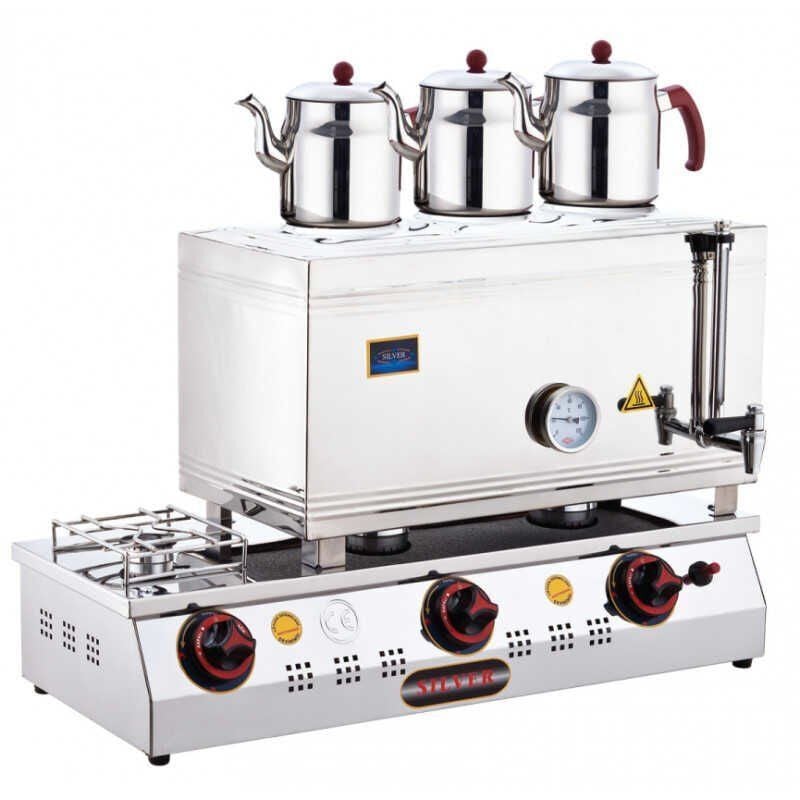 Doğalgazlı Üç Demlik Çay Ocağı 60'lık