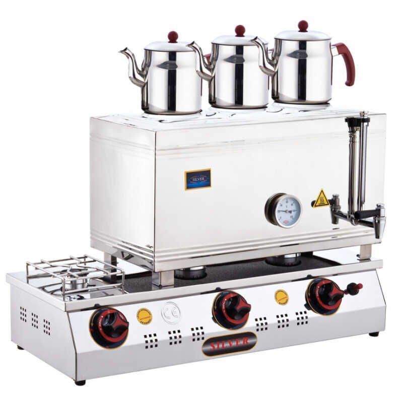 Doğalgazlı Üç Demlik Çay Ocağı 60'lık