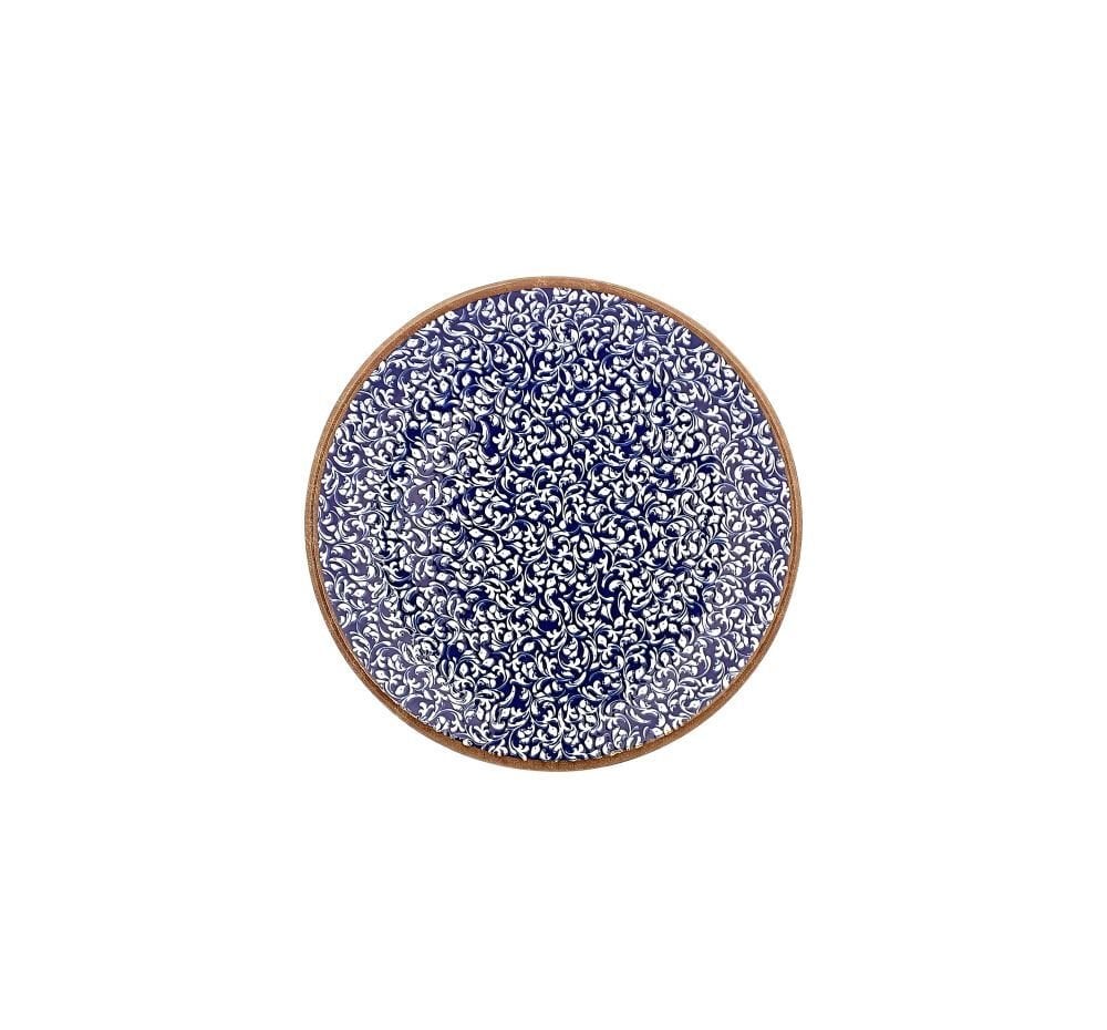 Edera Cobalt Zest Düz Tabak 27 Cm