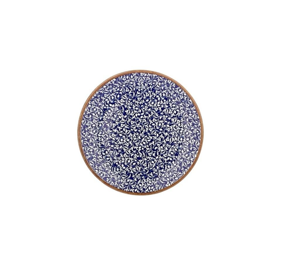 Edera Cobalt Zest Düz Tabak 27 Cm