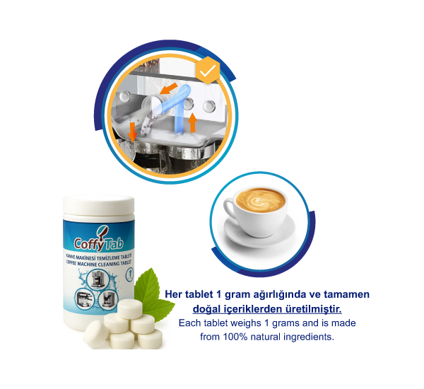 Profesyonel Kahve Makinesi Temizleme Tableti