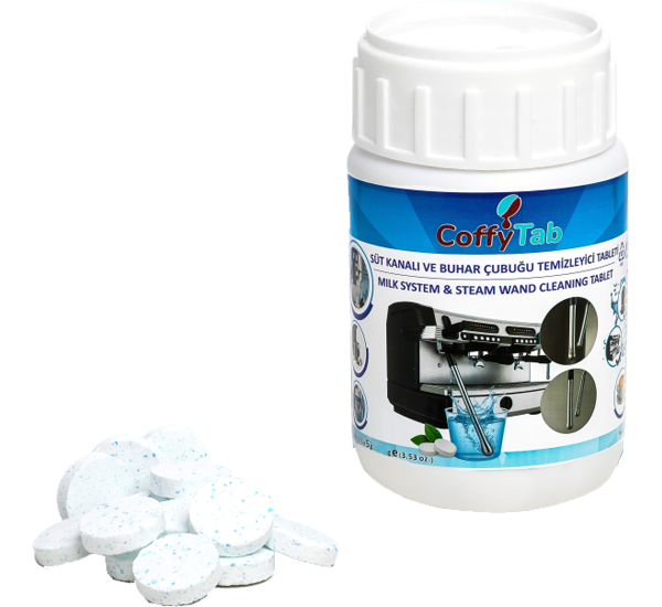 Kahve Makinesi Süt Kanalı ve Buhar Çubuğu Temizleme Tableti