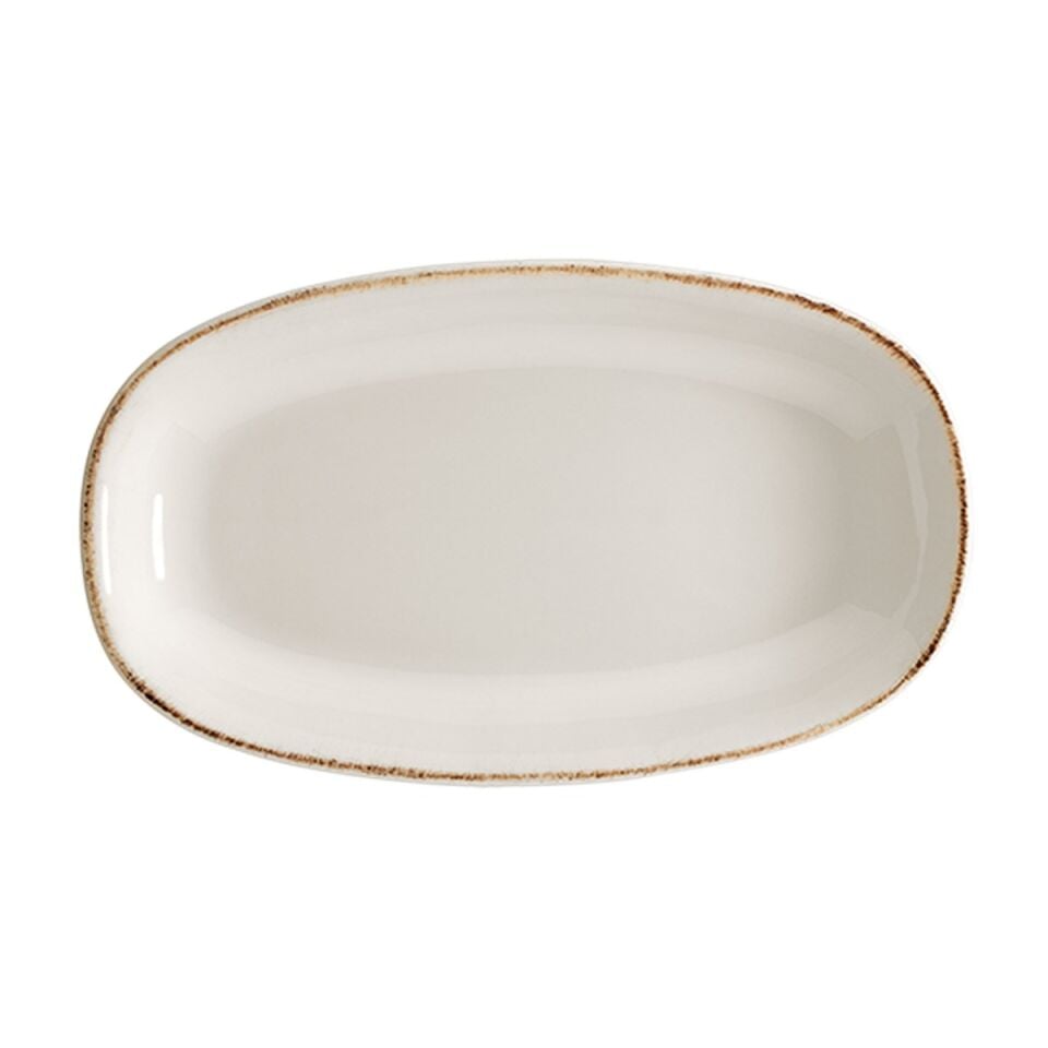 Retro Gourmet Oval Kayık Tabak 19*11 Cm