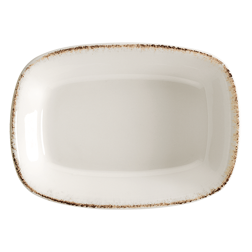 Retro Gourmet Dikdörtgen Kayık Tabak 20*14 Cm