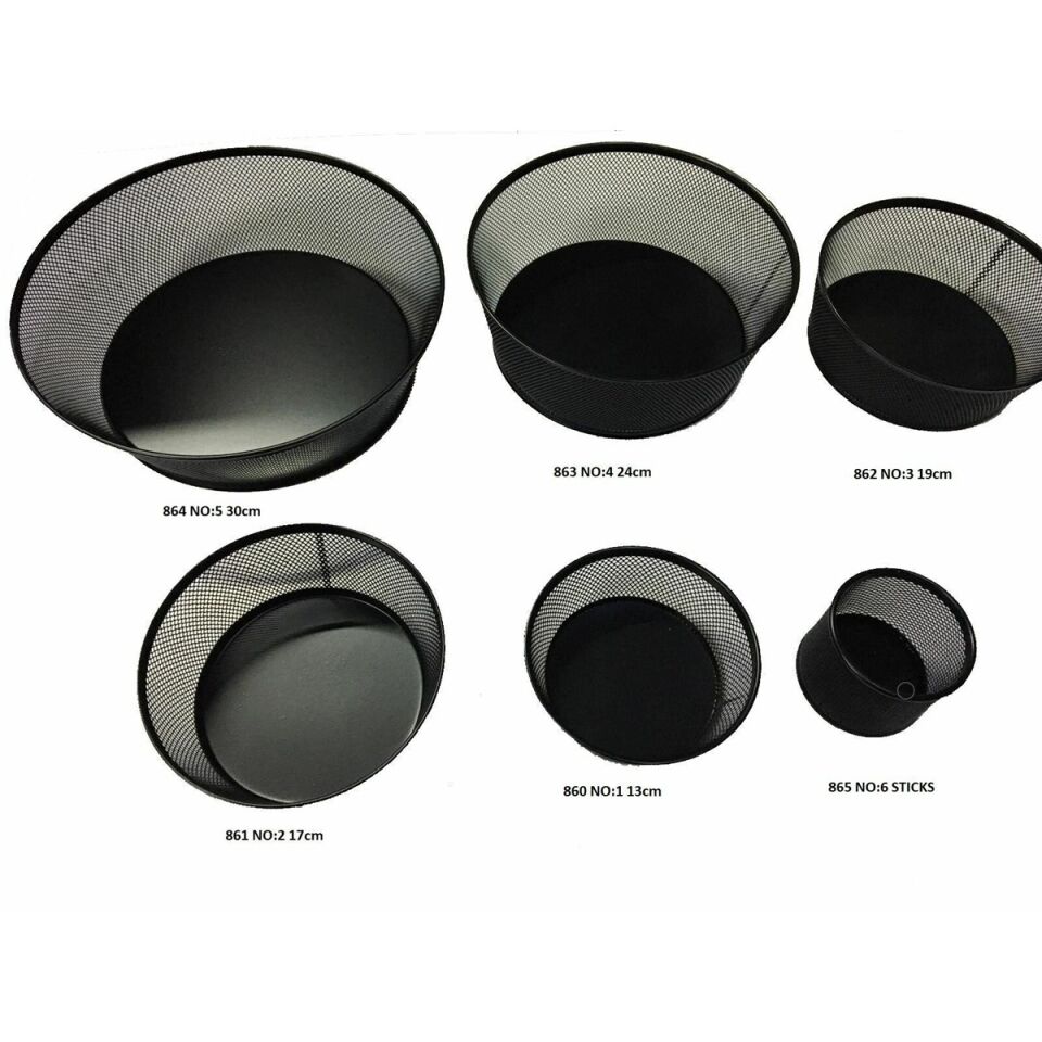 Tel Sepet 13 Cm Siyah (5 Adet)