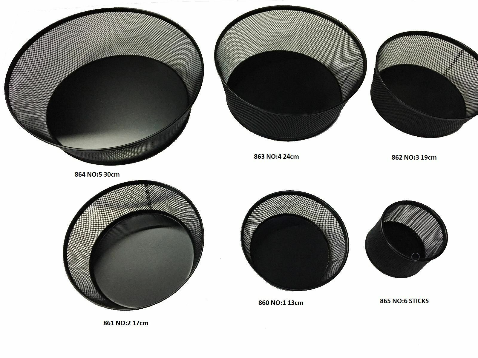 Tel Sepet 17 Cm Siyah (5 Adet)