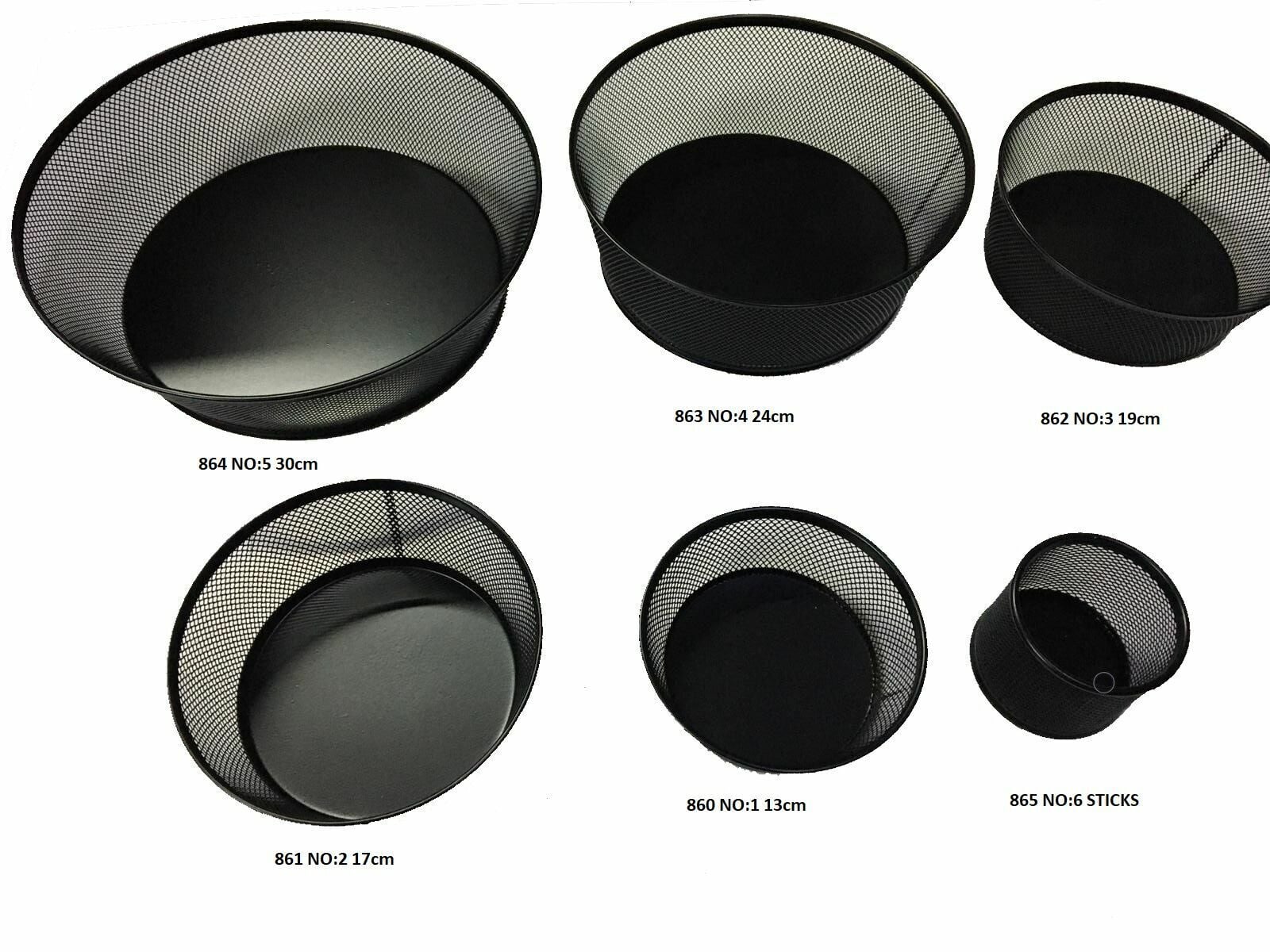 Tel Sepet 17 Cm Siyah (5 Adet)