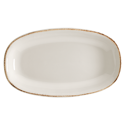 Retro Gourmet Oval Kayık Tabak 34*19 Cm