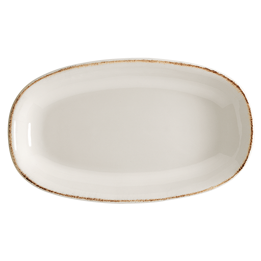 Retro Gourmet Oval Kayık Tabak 34*19 Cm