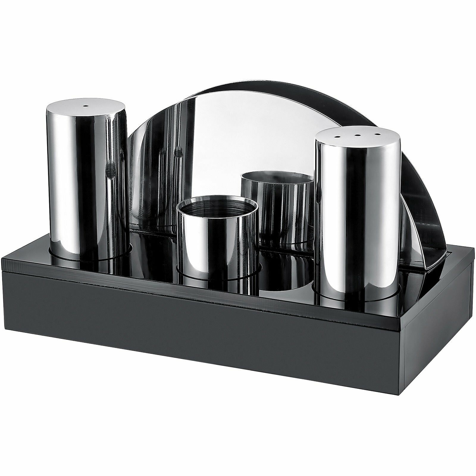 Pleksi Standlı Yuvarlak Tuzluk ve Peçetelik Takımı