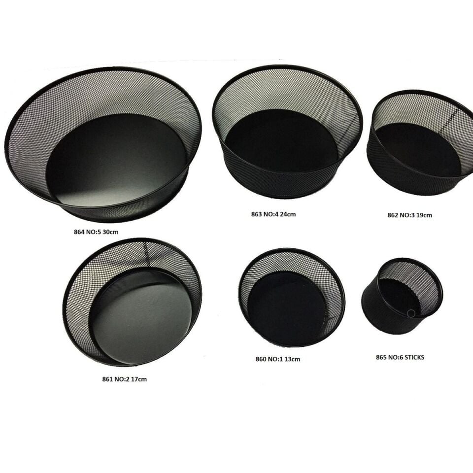 Tel Sepet 19 Cm Siyah (5 Adet)