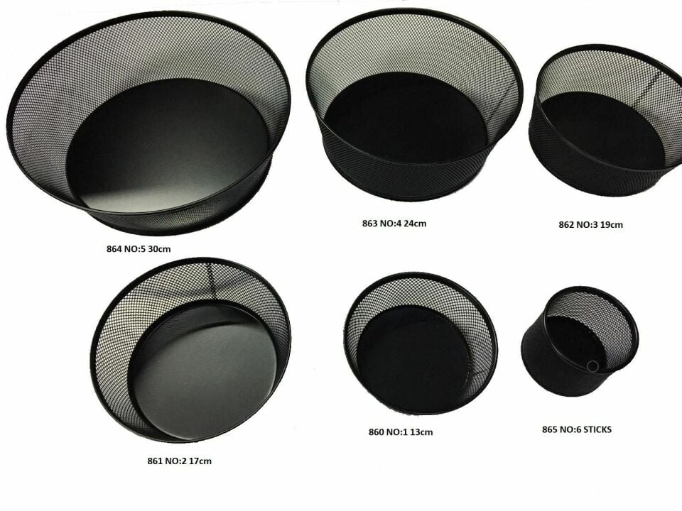 Tel Sepet 24 Cm Siyah (5 Adet)