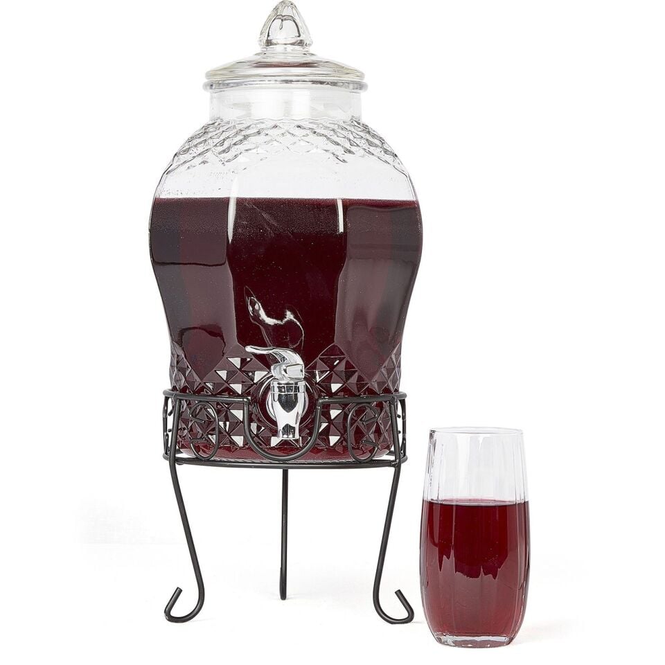 Cam Şerbetlik Musluklu 6 Litre
