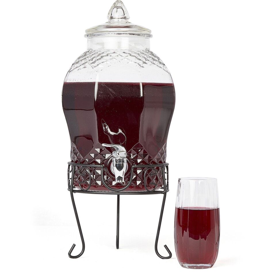 Cam Şerbetlik Musluklu 6 Litre