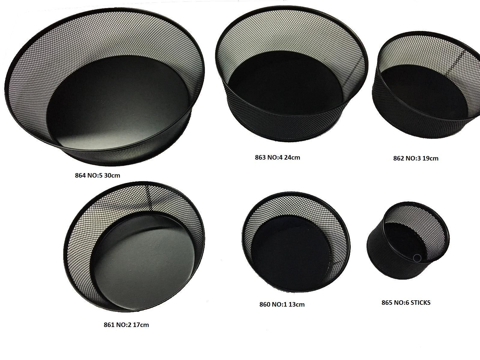 Tel Sepet 30 Cm Siyah (5 Adet)