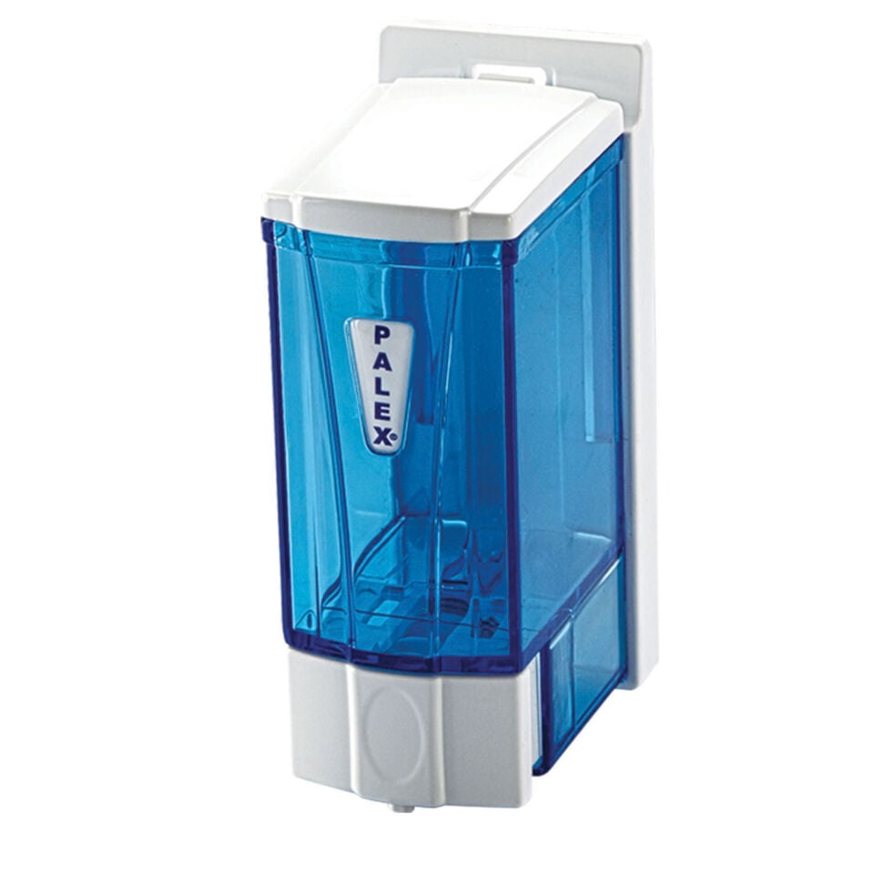 Mini Sıvı Sabun Dispenseri 250 CC (Şeffaf-Mavi)