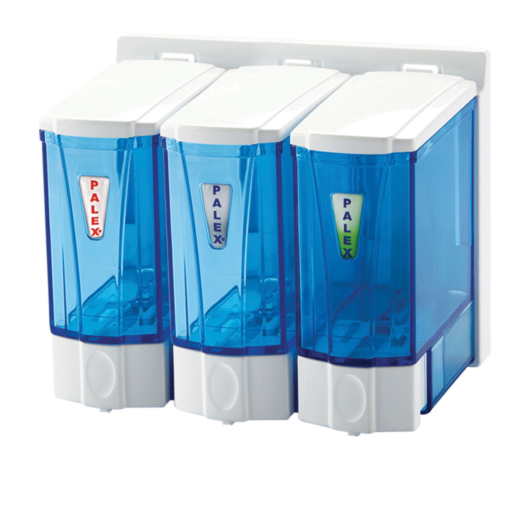 Mini Sıvı Sabun Dispenseri Üçlü 250 CC (Şeffaf-Krom)