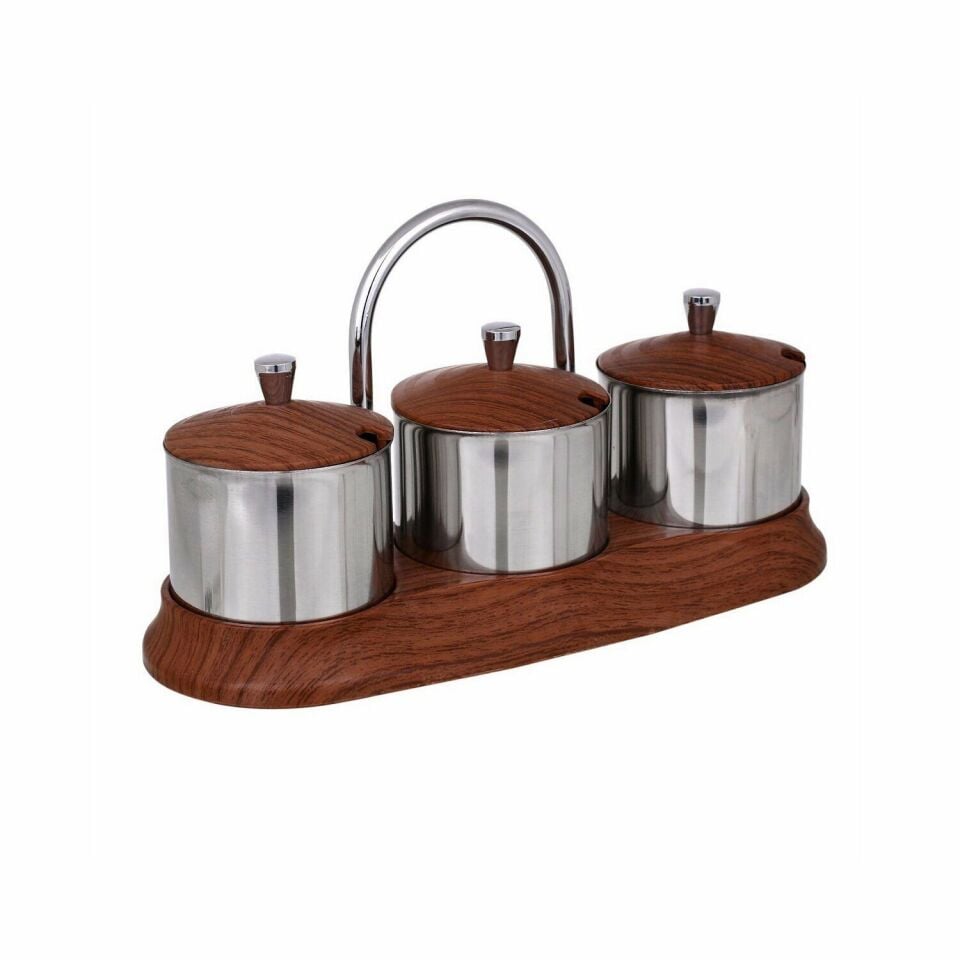 Plastik Standlı 3'lü Baharatlık