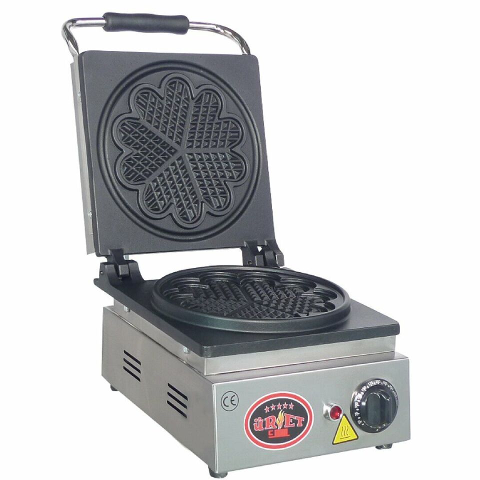 Üret Çelik Papatya Waffle Makinesi 23 Cm