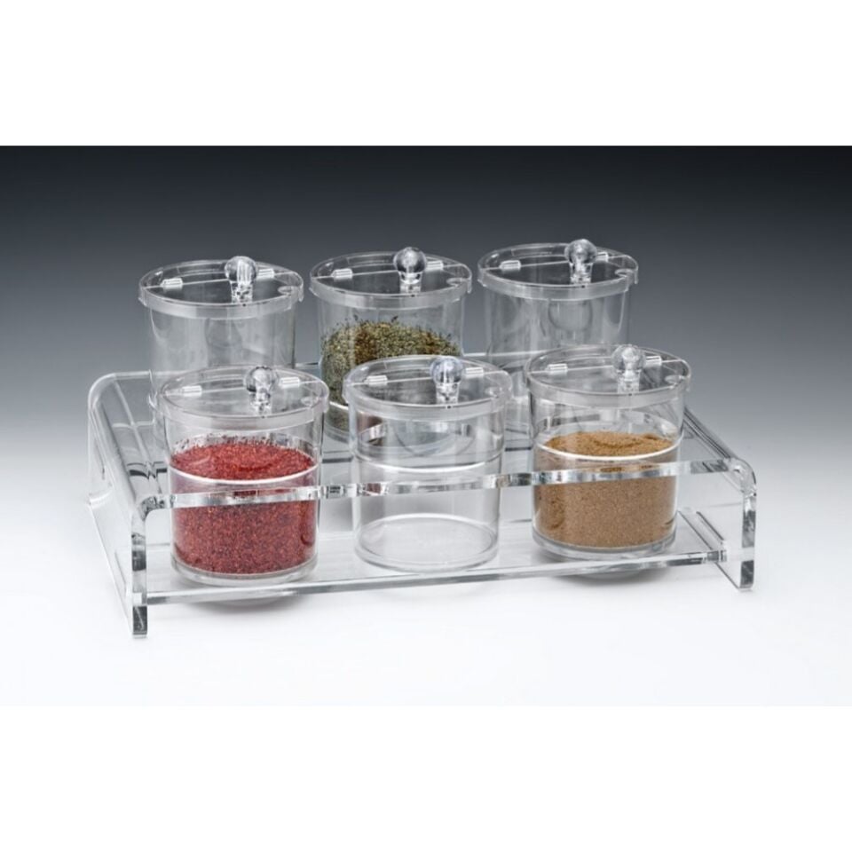 Altılı Akrilik Standlı Sosluk ve Reçellik