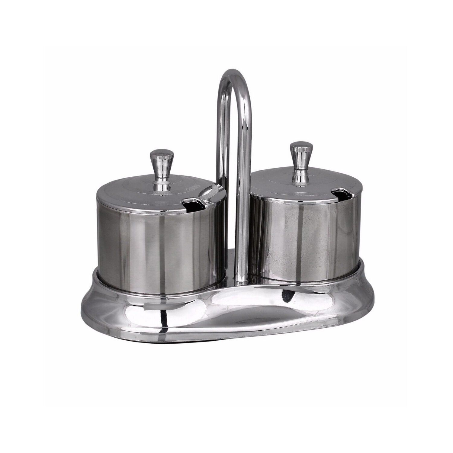 Plastik Standlı-Krom 2'li Baharatlık