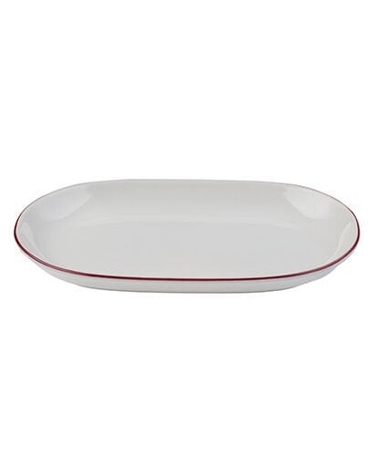 Modest Maroon Lona Oval Tabak 33 cm