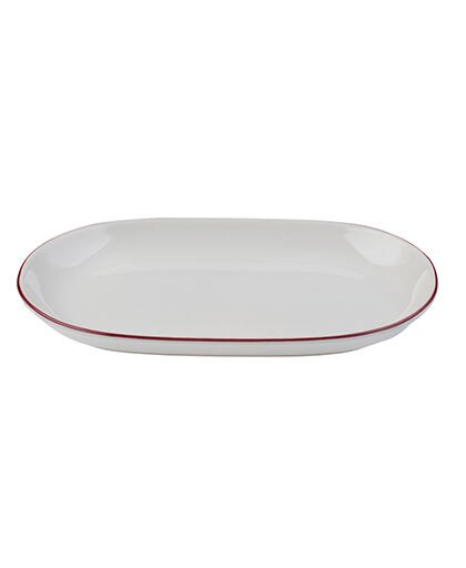 Modest Maroon Lona Oval Tabak 36 cm