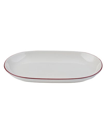Modest Maroon Lona Oval Tabak 36 cm