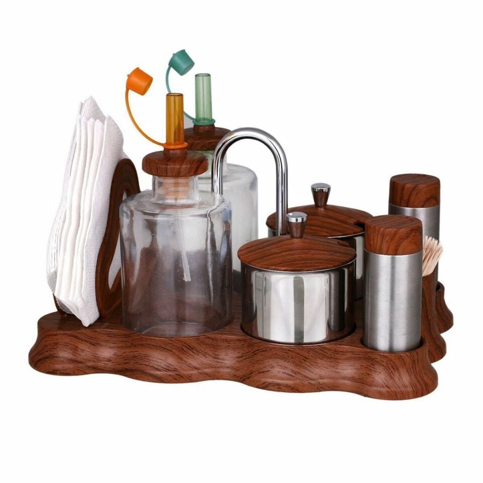 Plastik Standlı 8'li Menaj Takımı