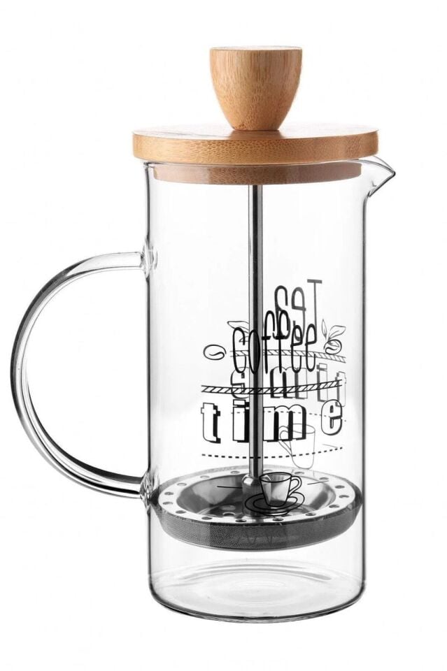 Bambu Kapaklı French Press 600 ML