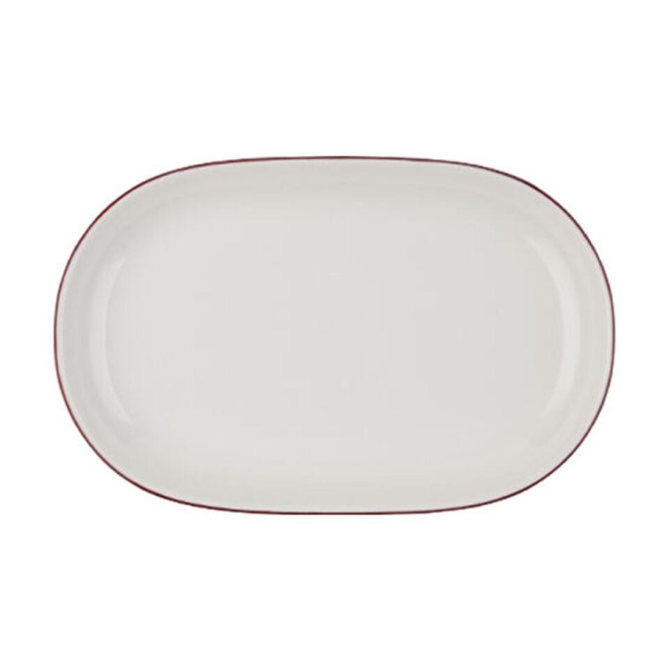 Modest Maroon Magnus Oval Kayık 23 cm