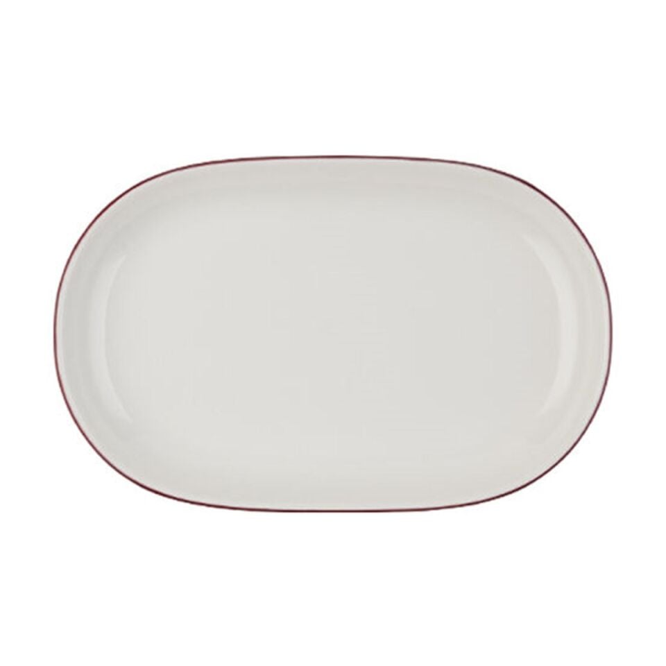 Modest Maroon Magnus Oval Kayık 23 cm