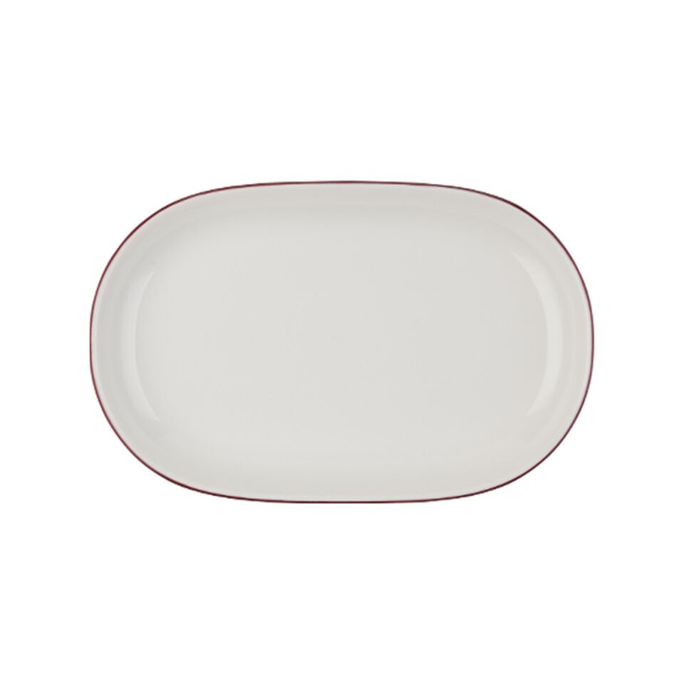 Modest Maroon Magnus Oval Kayık 33 cm
