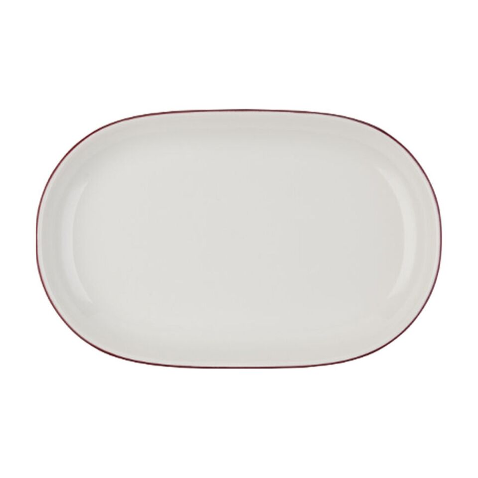 Modest Maroon Magnus Oval Kayık 33 cm