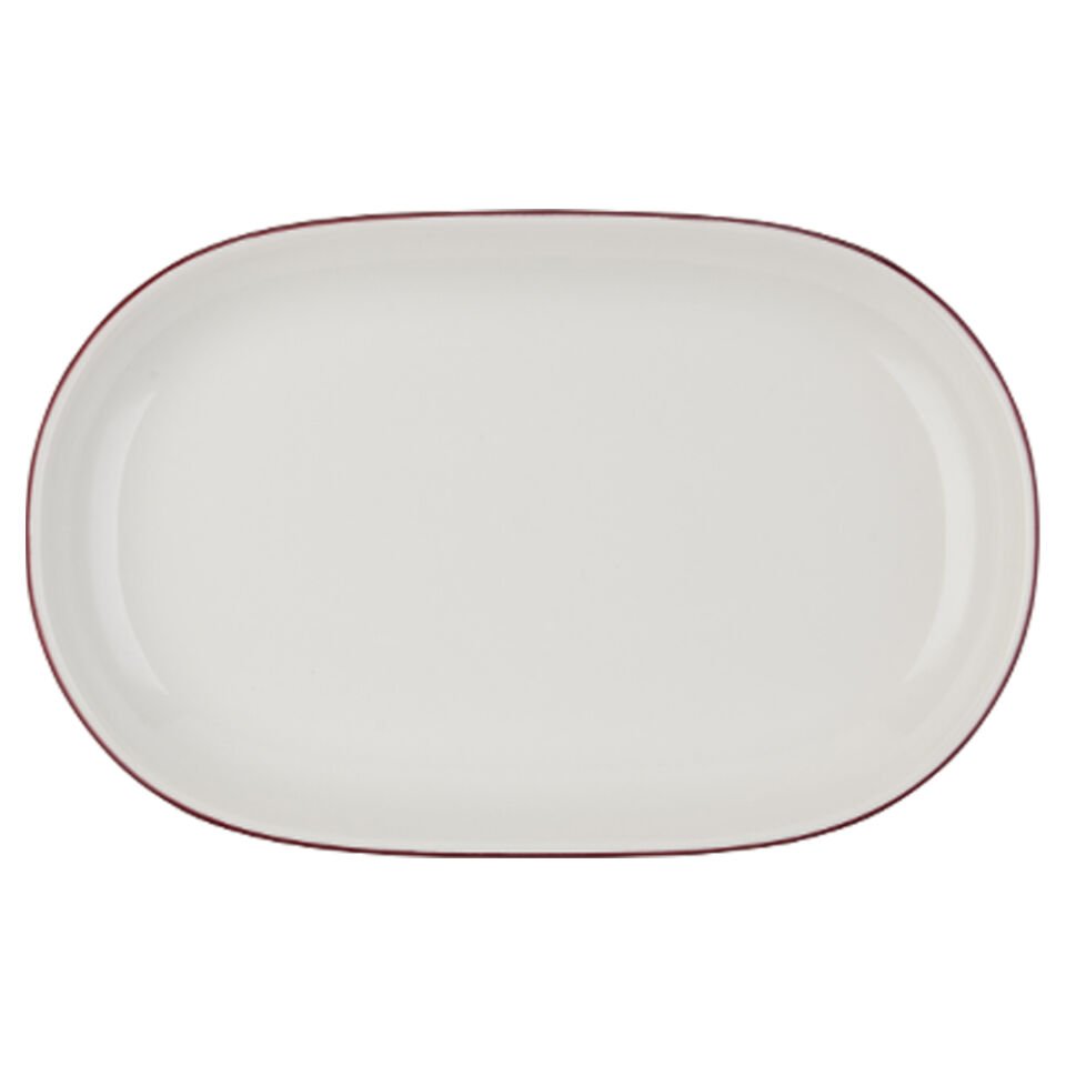 Modest Maroon Magnus Oval Kayık 37 cm