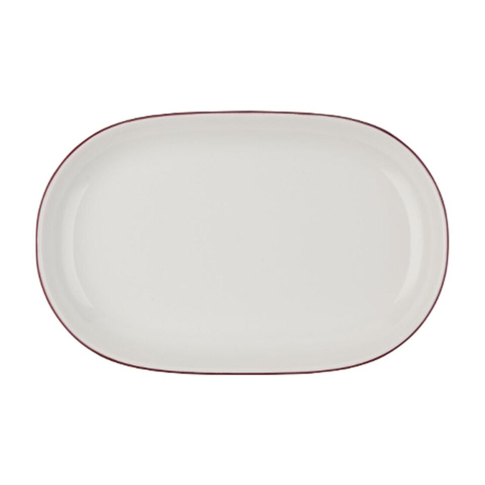 Modest Maroon Magnus Oval Kayık 37 cm