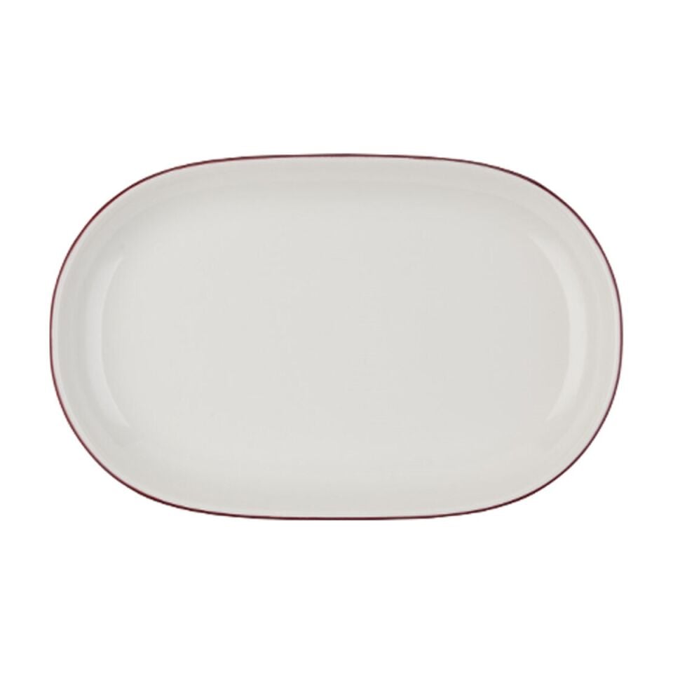 Modest Maroon Magnus Oval Kayık 37 cm