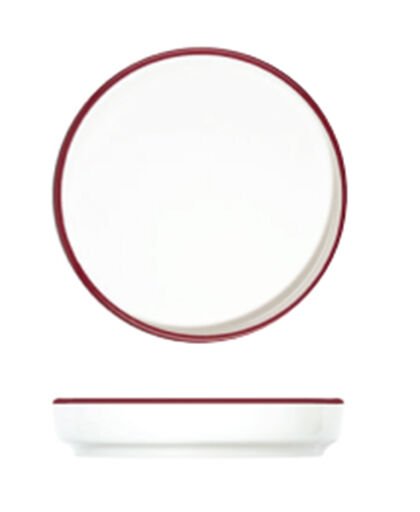 Modest Maroon Stolt Düz Tabak 10 cm