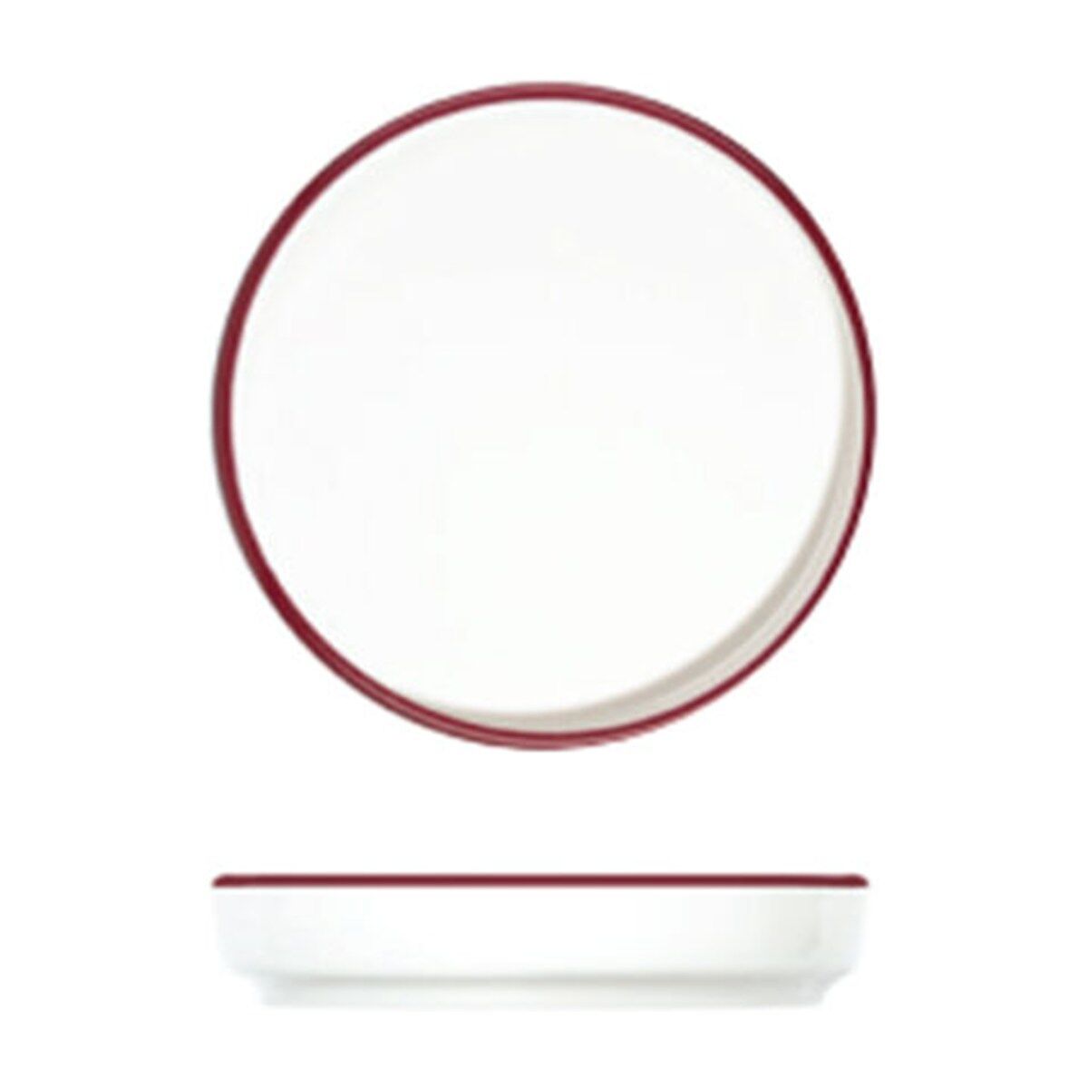 Modest Maroon Stolt Düz Tabak 10 cm
