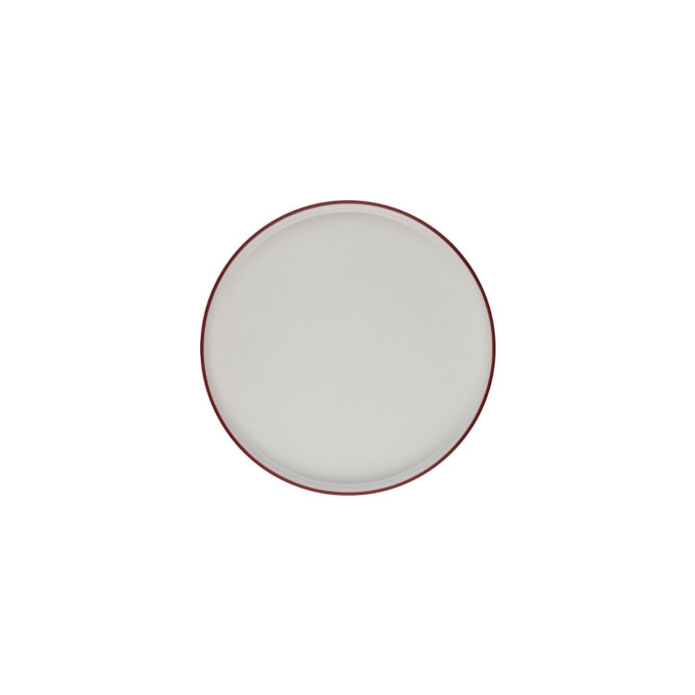 Modest Maroon Stolt Düz Tabak 16,5 cm